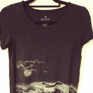 AE Soft & Sexy Slub top with moon & water accents